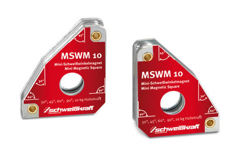 Schweißkraft MSWM 10 Permanent-Schweißwinkelmagnet-Set für Haltewinkel 30°, 45°