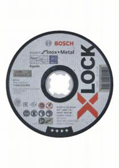 Bosch X-Lock Trennscheibe 125 x 1 mm gerade Standard für Inox + Metall, 10 Stück