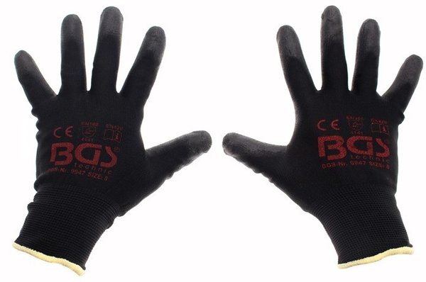 BGS 9947 Mechaniker-Handschuhe Größe 8 (M) Arbeitshandschuhe (5 Paar)